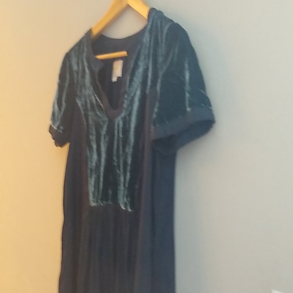 Anthropologie Maeve size S dark teal color dress